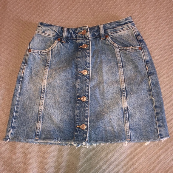 Topshop button down jean skirt - Picture 1 of 3